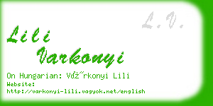 lili varkonyi business card